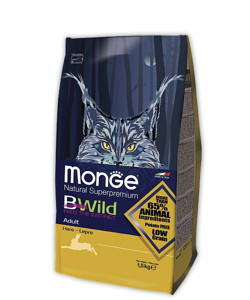 MONGE CAT BWILD ADULT HARE