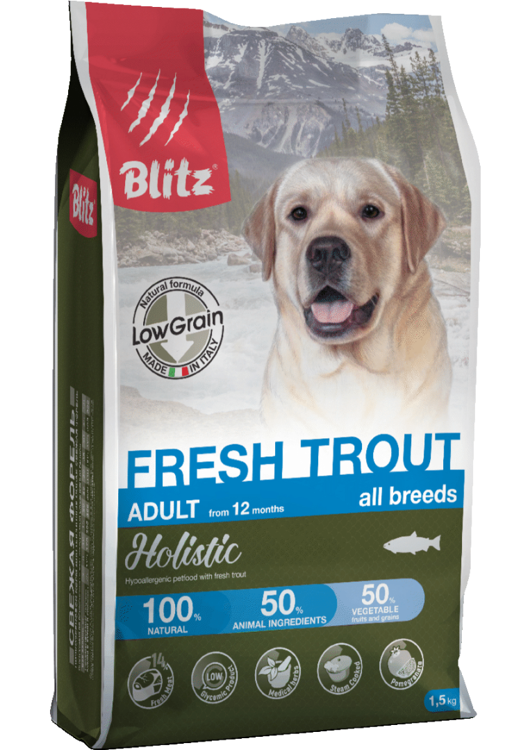 Blitz Holistic Fresh Trout Adult Dog All Breeds (Low Grain)