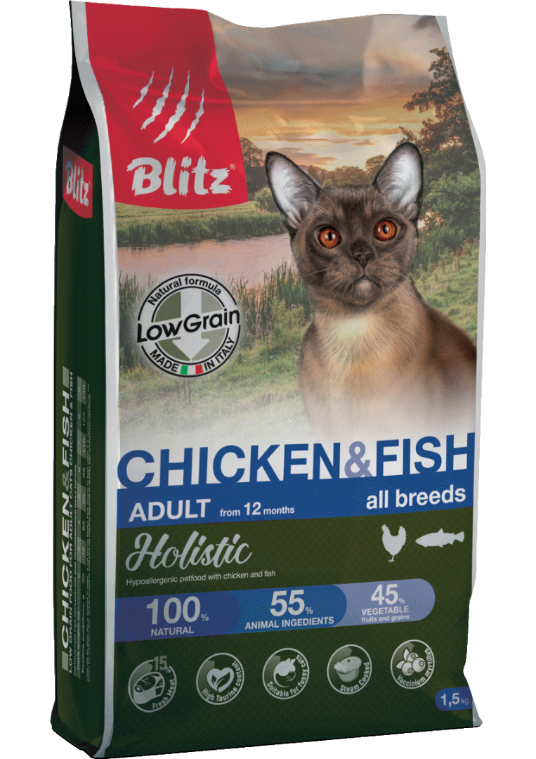 Blitz Holistic Chicken & Fish Cat All Breeds (Low Grain)