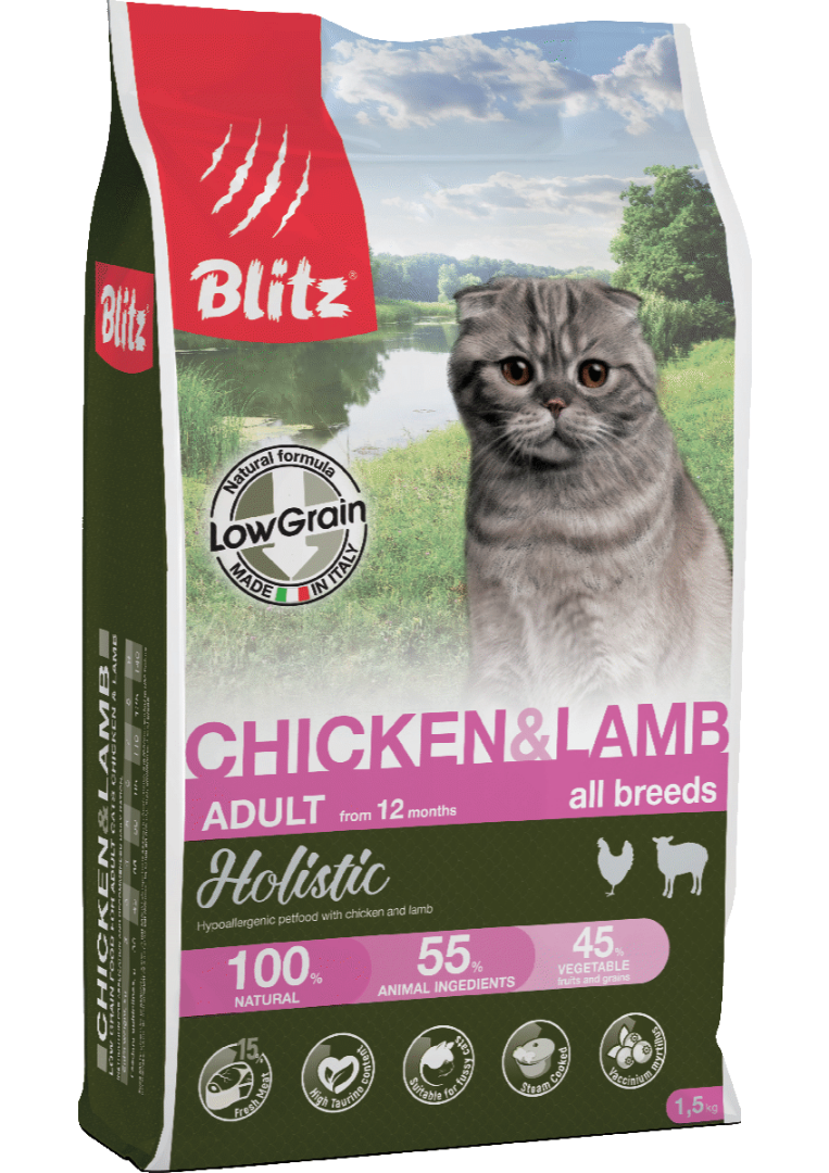 Blitz Holistic Chicken & Lamb Cat All Breeds (Low Grain)